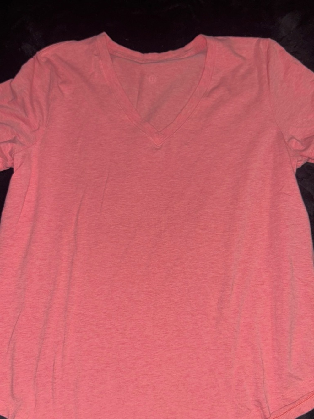 lululemon athletica Heathered Pink V-Neck Short Sleeve Tee